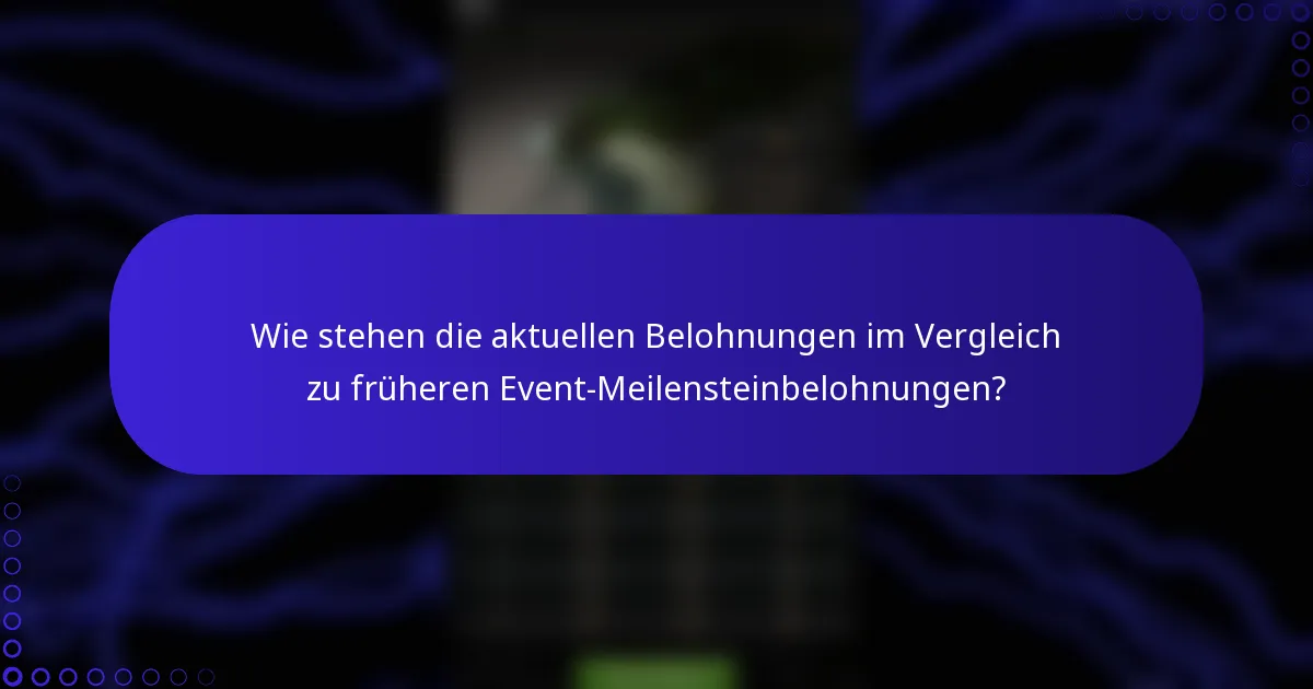 Wie stehen die aktuellen Belohnungen im Vergleich zu früheren Event-Meilensteinbelohnungen?